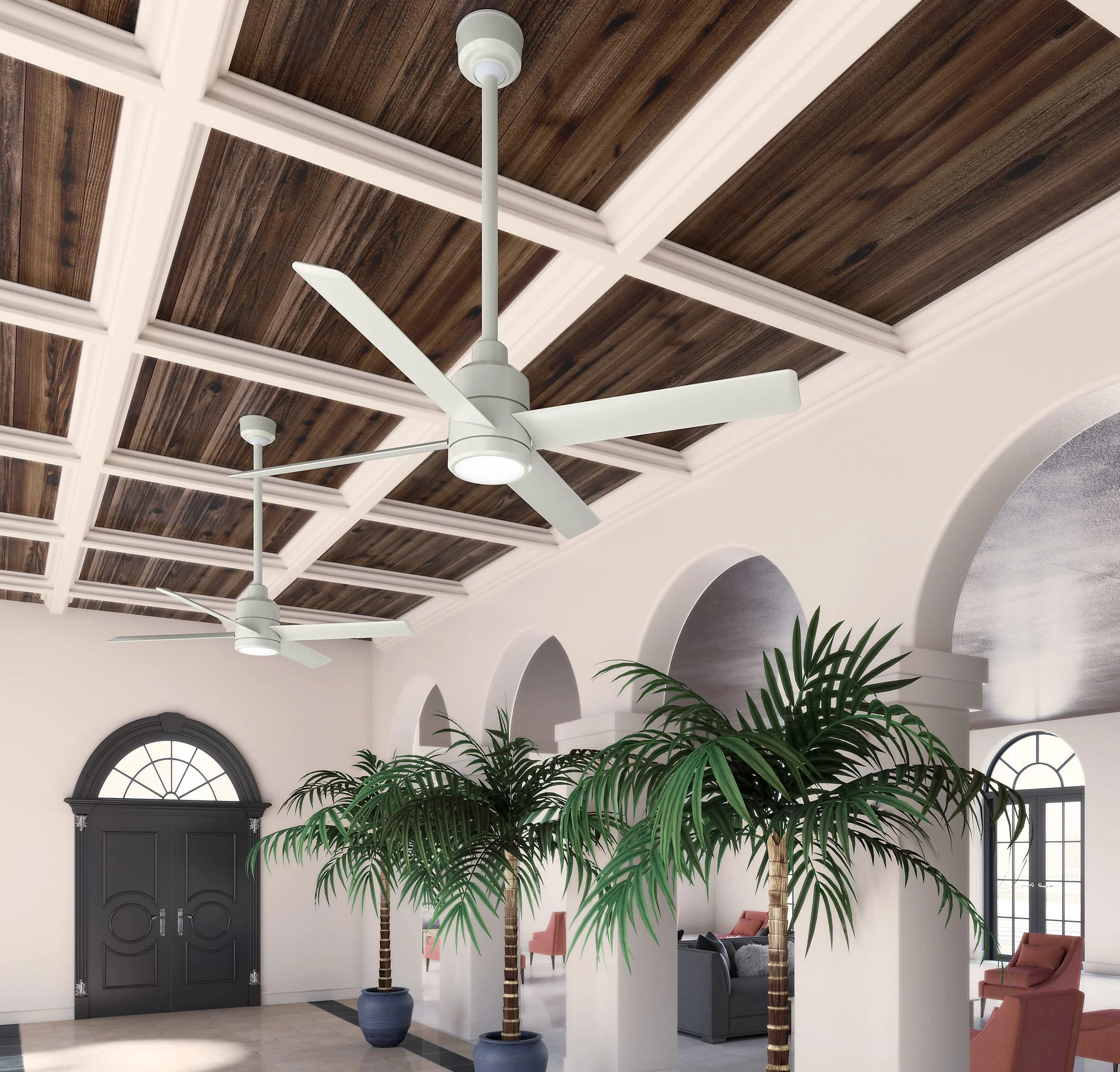 Ventilación en el lobby de un hotel de lujo